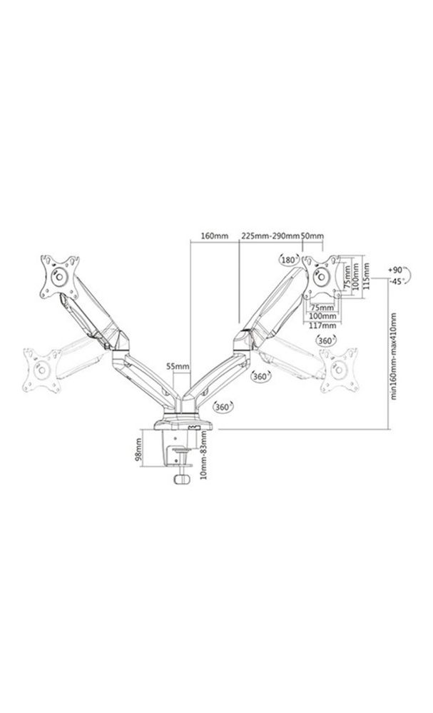 Кронштейн Brateck LDT13-C024