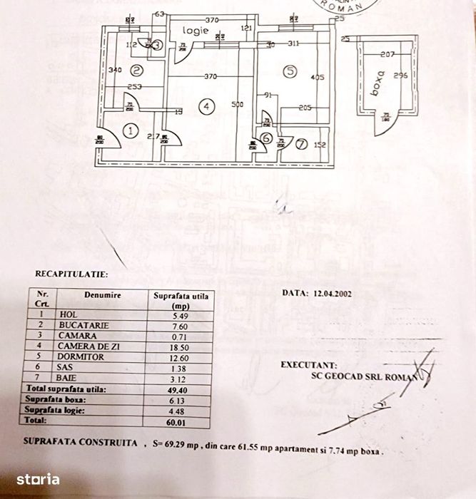 Imobil cu 3 camere, in vecinatatea Primariei Roman