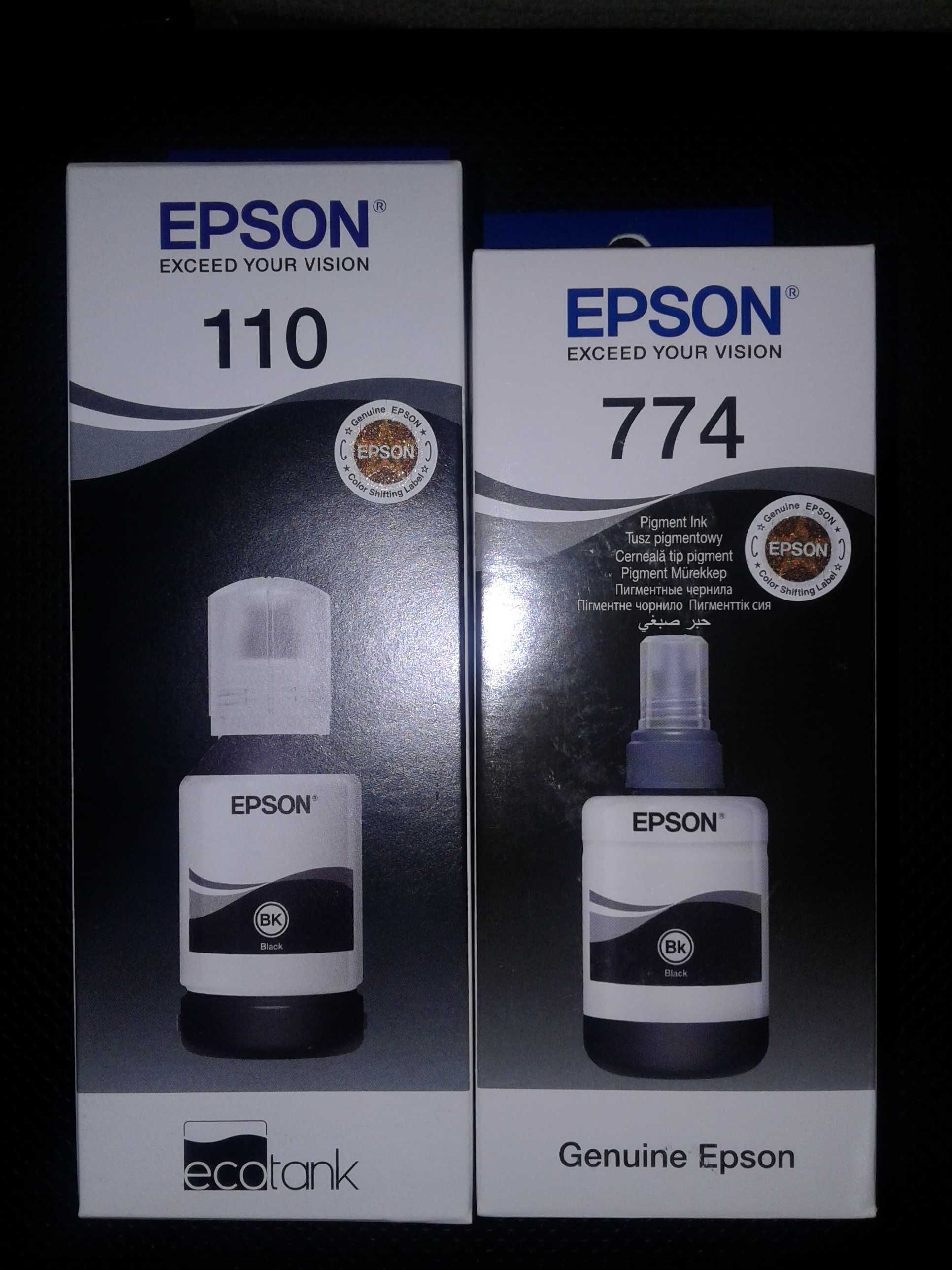 Чернила EPSON новые 110 и 774