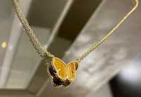 Van Cleef & Arpels VCA Lucky Alhambra Tiger Eye Butterfly Дамско Колие