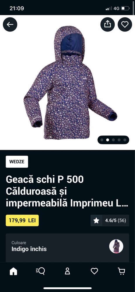 Geaca Wezde schi p500 impermeabilă animal print