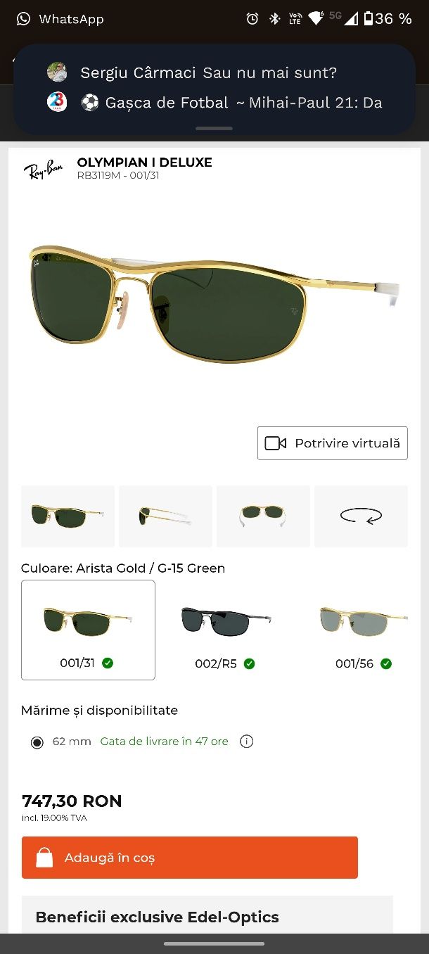 Ray Ban Olympian 3119