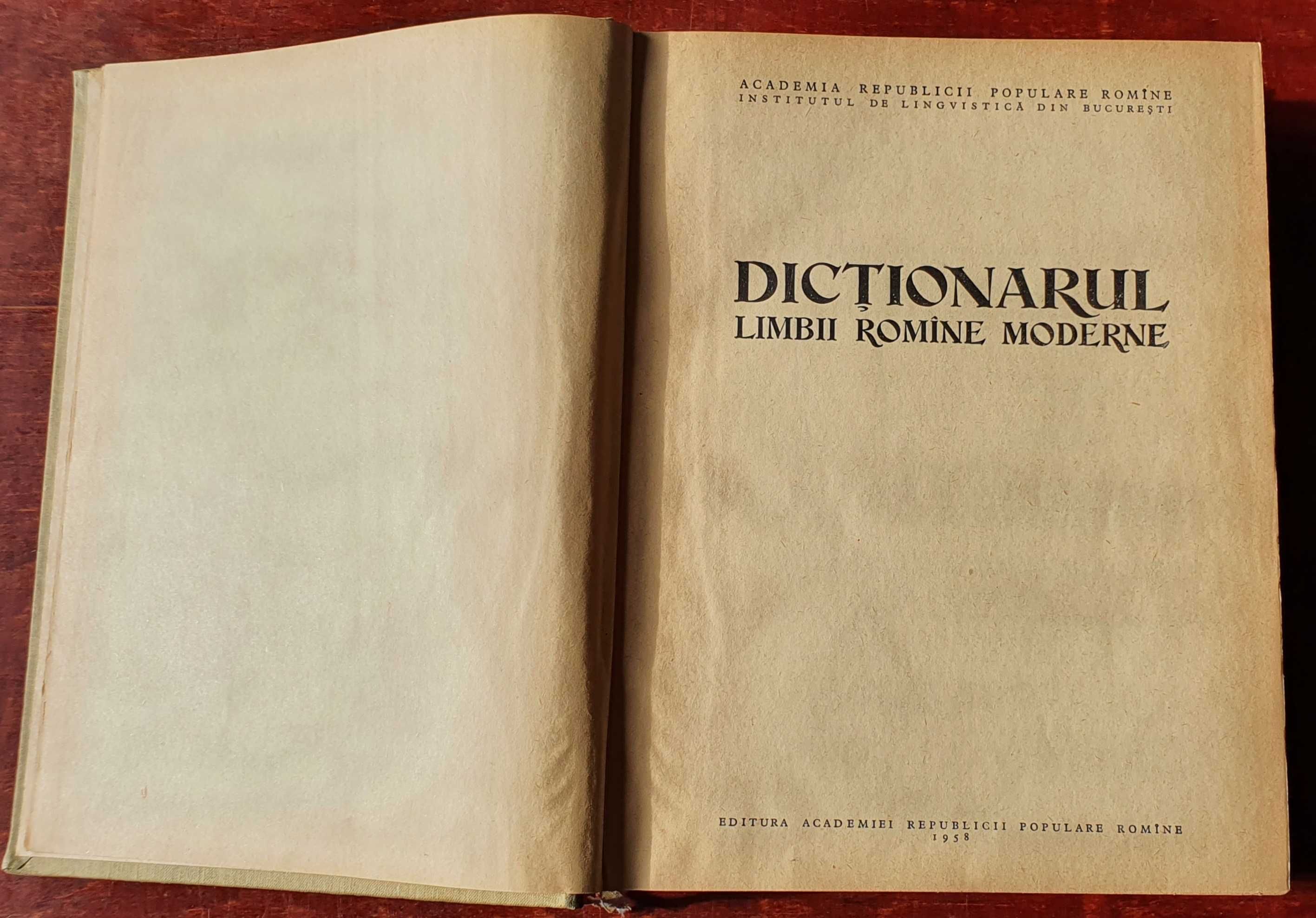 Dictionarul Limbii Romane Moderne, Editura Academiei Romane 1958