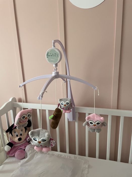 Carusel muzical cu jucarii de plus