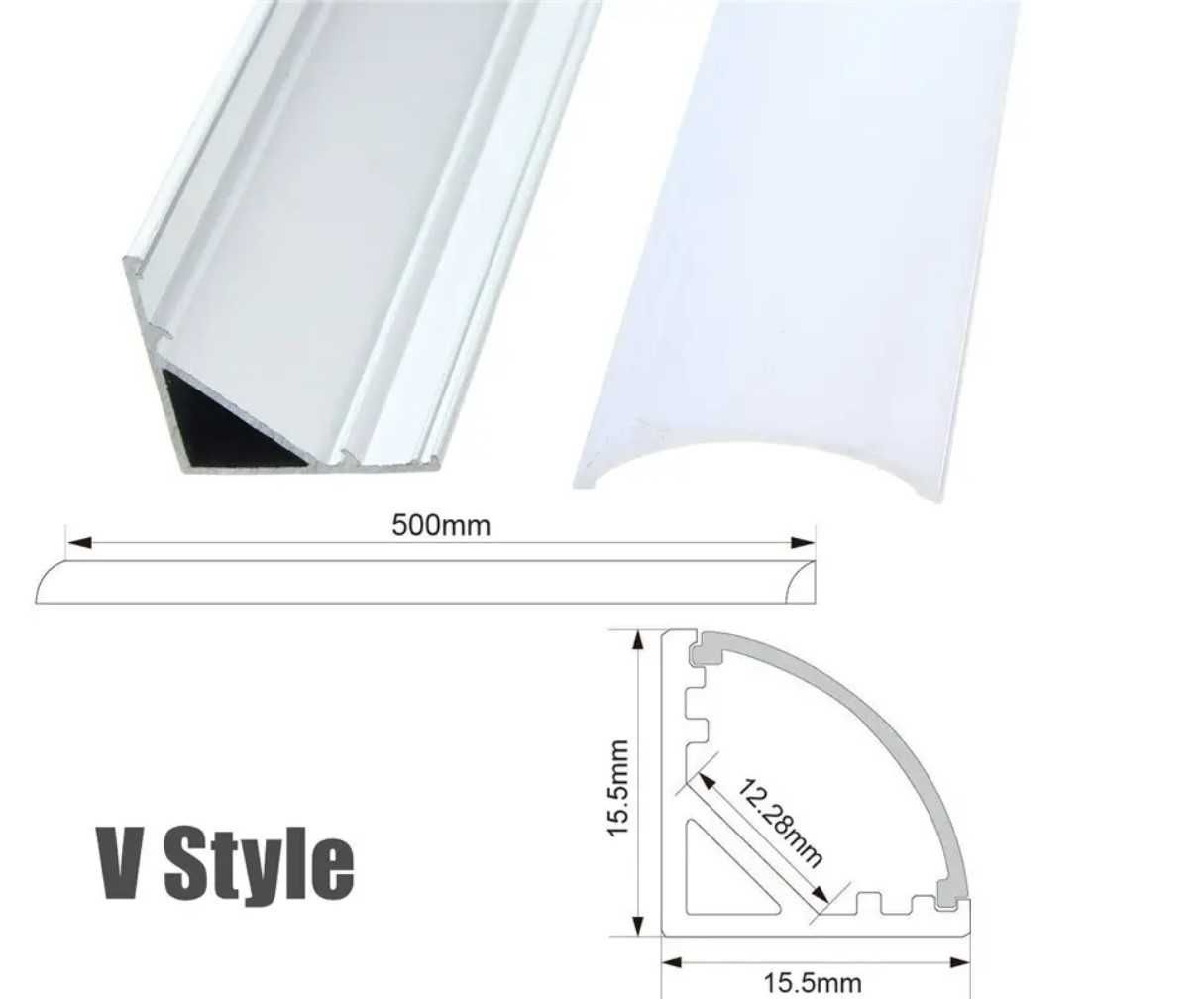 Profil Aluminiu de colt pentru banda LED