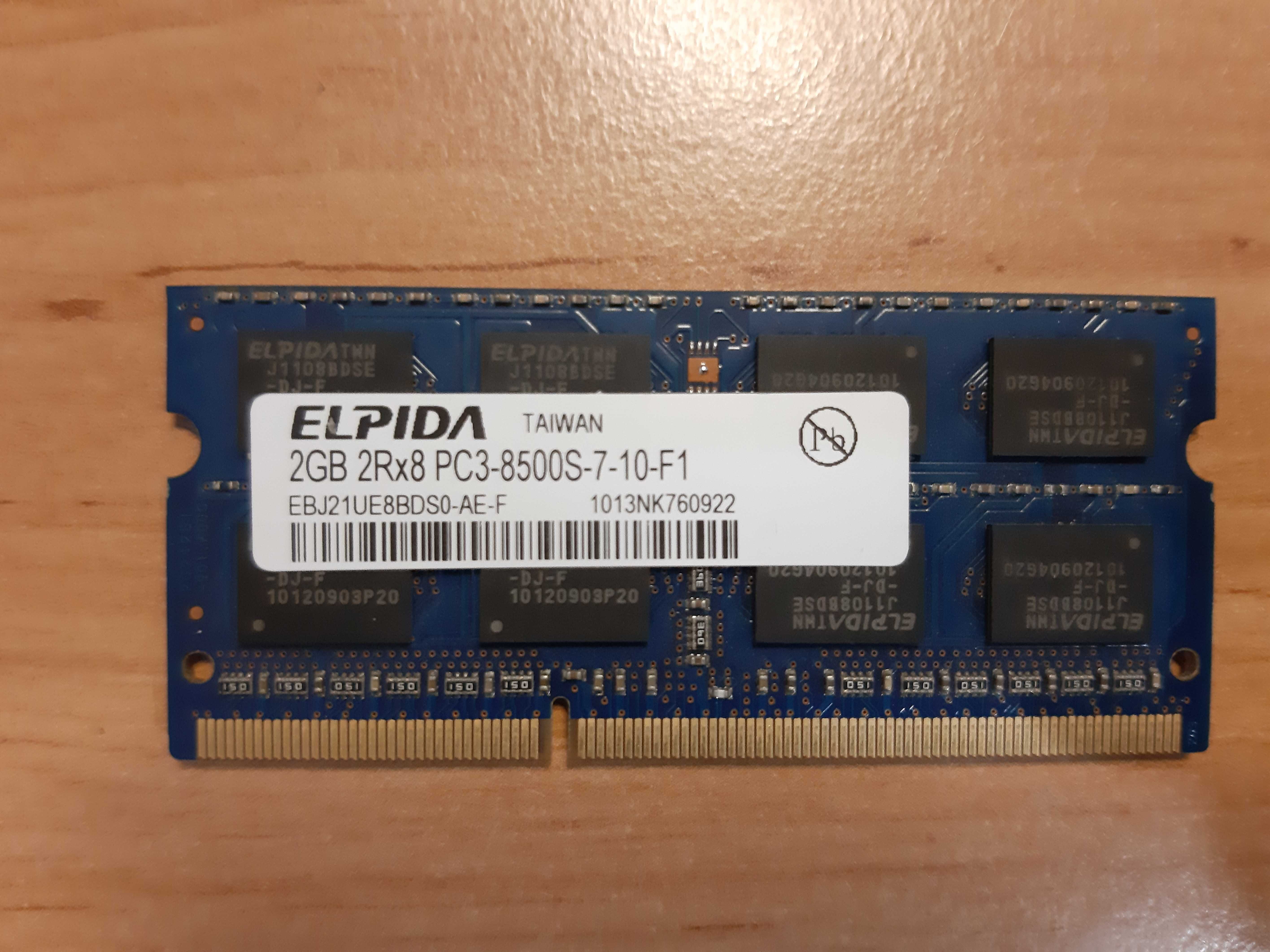 DDR 3 Laptop 4GB - Crucial / Cervoz / ADVANTECH / ( ELPIDA - 2GB )