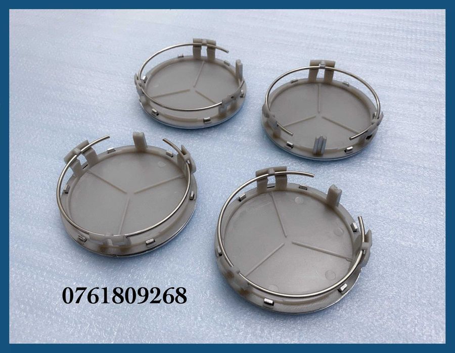 Set 4 capace negre 75mm jante aliaj Mercedes Benz