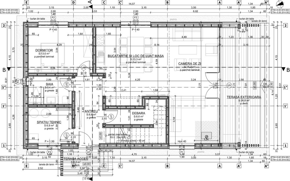 Cabana/ Casa de vacanta noua, standard NZeb Calatele Padure Belis
