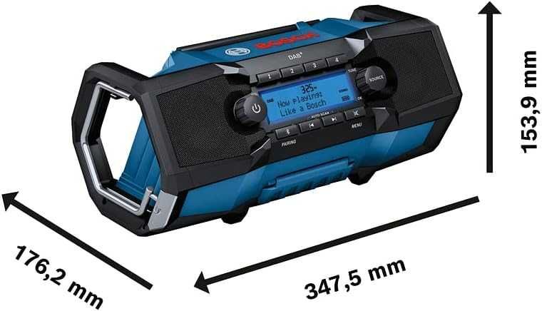 Bosch Professional GPB 18V-2C/2SC,строително радио,FM,DAB+,Bluetooth