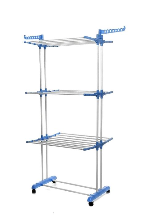 Uscator pentru rufe pliabil cu 3 nivele și 2 suporți pentru umerase