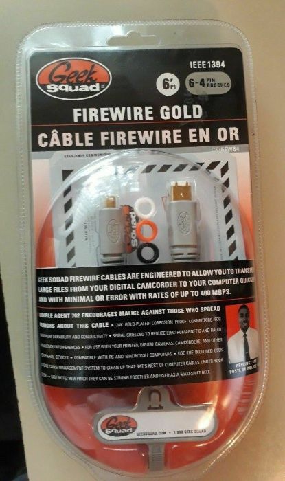 3Cablu Firewire 6pini la 4 pini 24k Gold Plated - Sigilat!