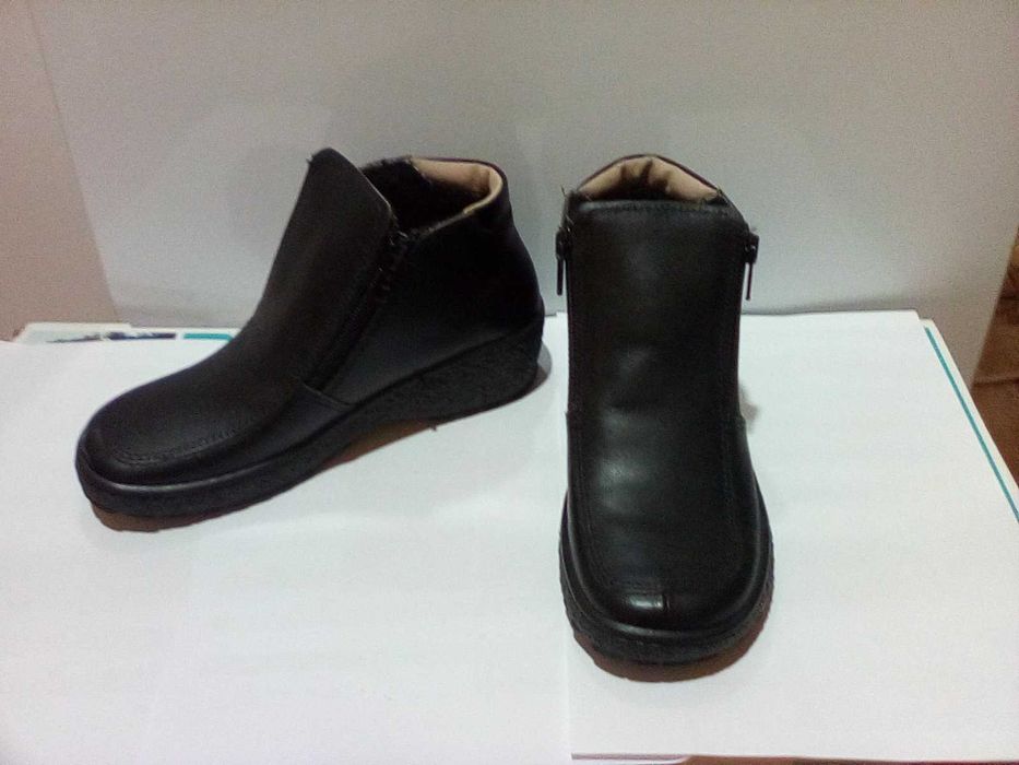 Шити и лепени кожени зимни обувки