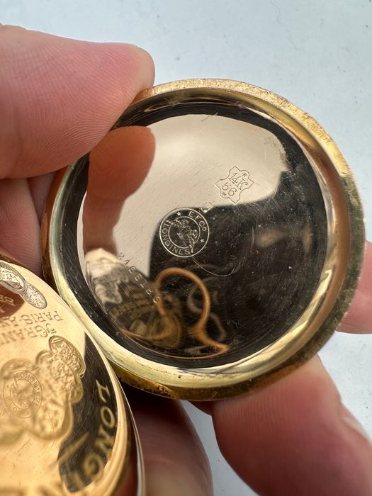 Лонжин Longines 14к златен джобен часовник. Царска Русия