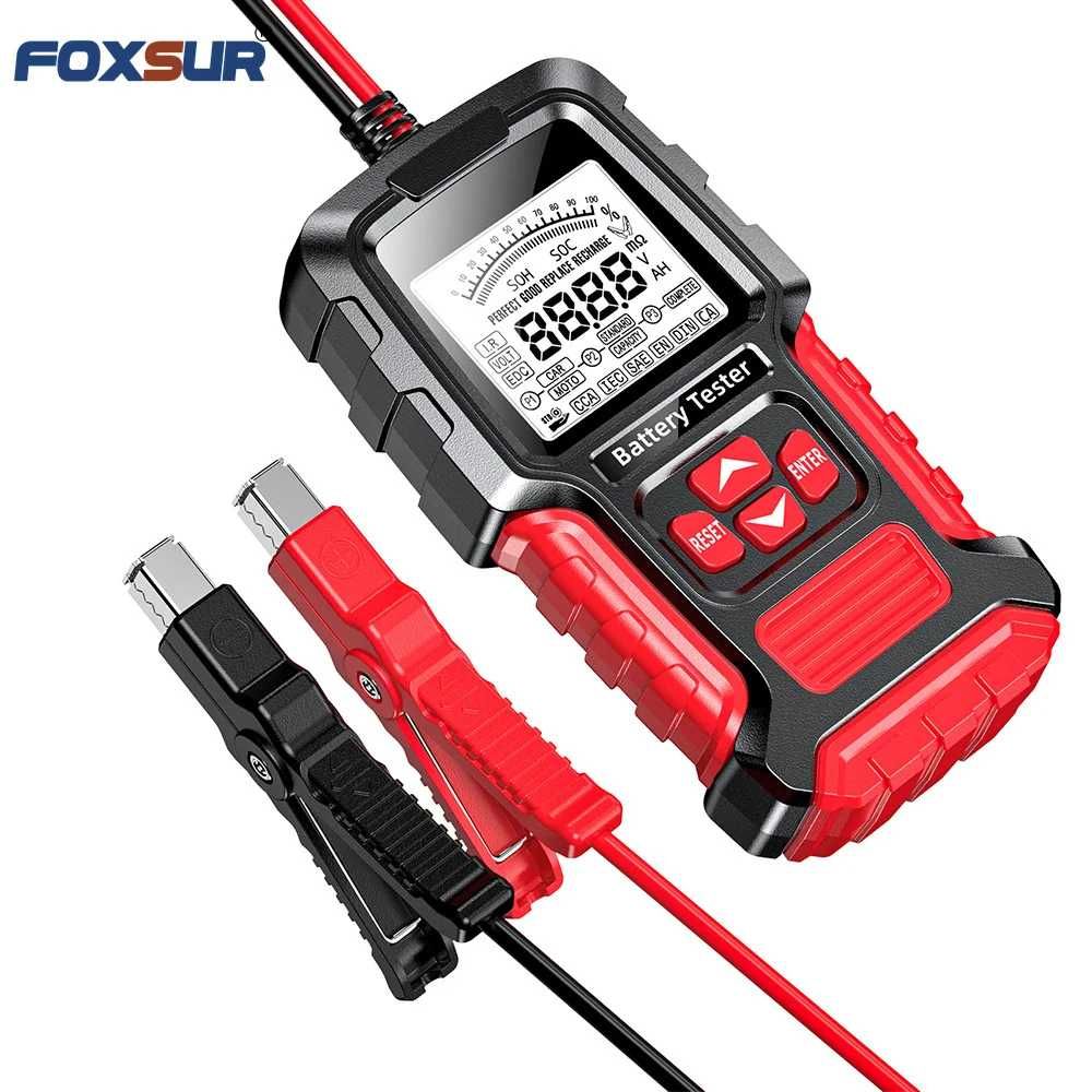 FOXSUR 12V/24V Професионален Цифров тестер за автомобилни акумулатори