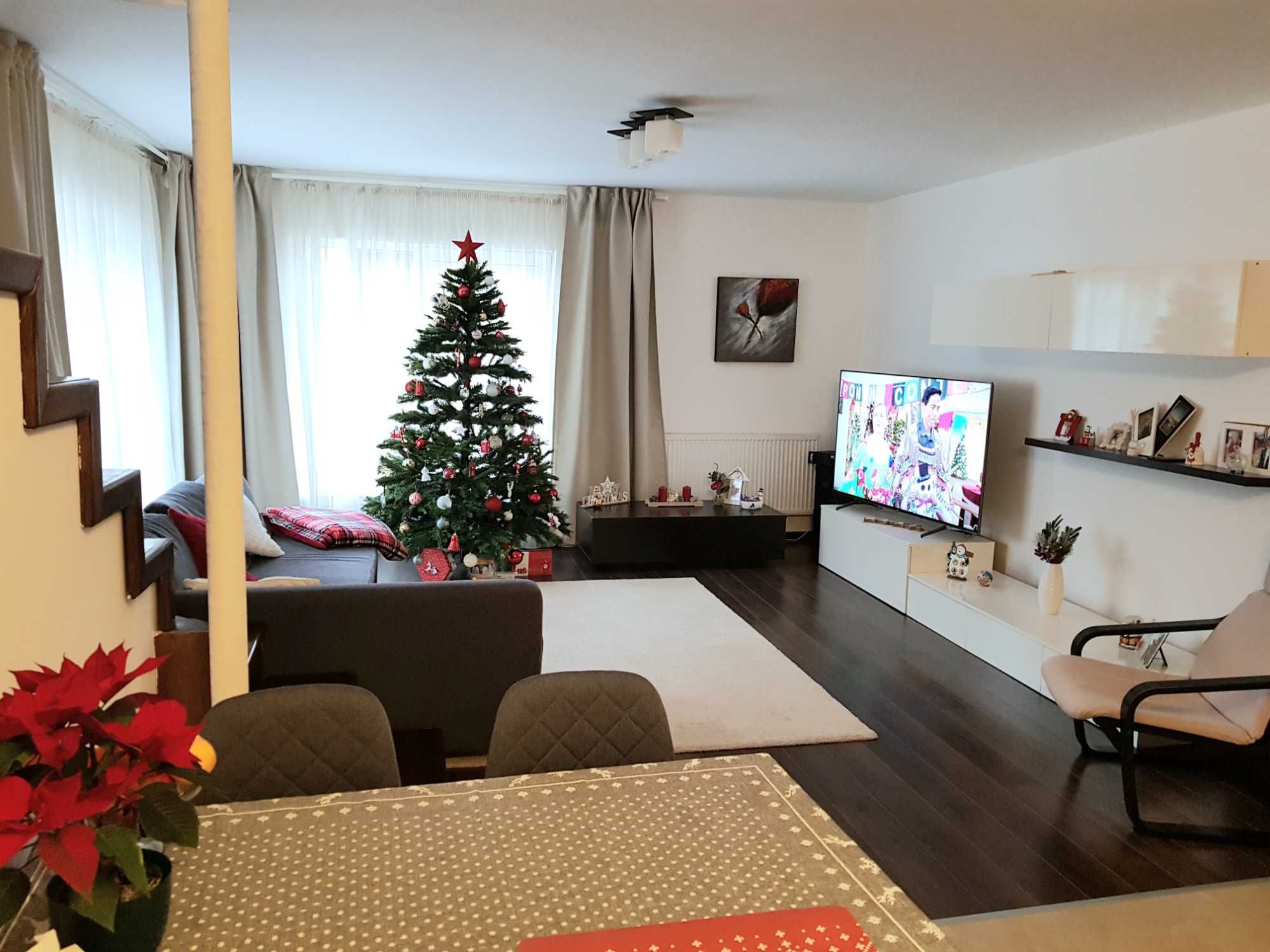 Apartament cu 4 camere, pe doua niveluri - mobilat si utilat