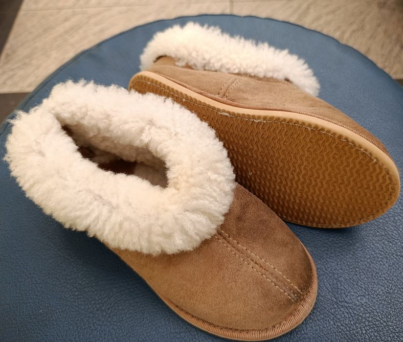 Детски пантофи агнешка кожа