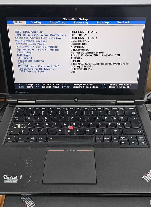 laptop 2in1 lenovo thinkpad yoga i7 4500 touch