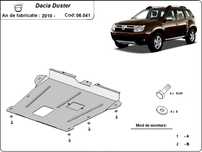Scut motor metalic pentru Dacia Duster 2010-prezent - otel 2mm