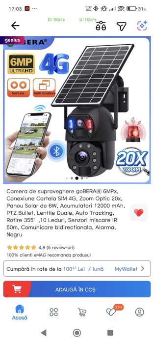 Camera supraveghere exterior