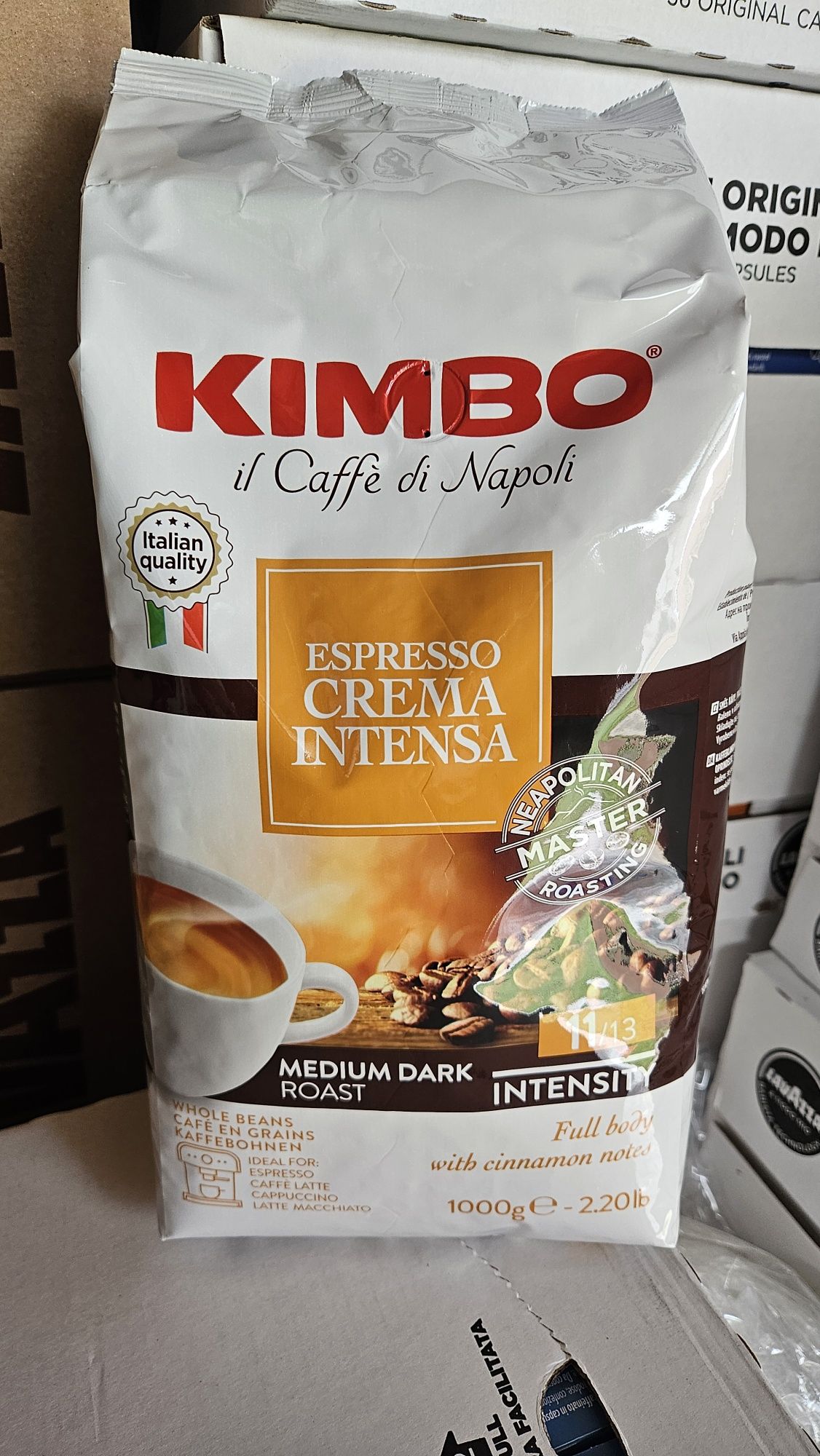 Кафе 1кг. Kimbo Crema Intensa на топ цена