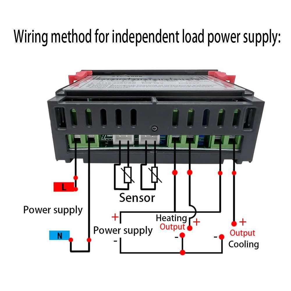 Termostat Controler digital temperatura 220V AC 10A doi senzori