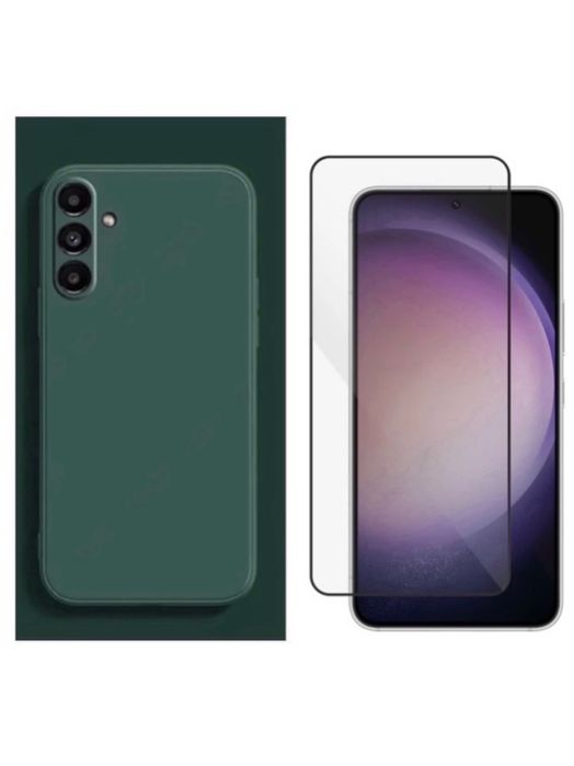 Husa Inter Catifea + Folie Sticla Samsung A05/A05S/A15/A55/A16/A17