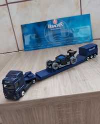 Macheta camion M.B. Axor+remorca+masinuta Hotwheels-trailer,jucarii