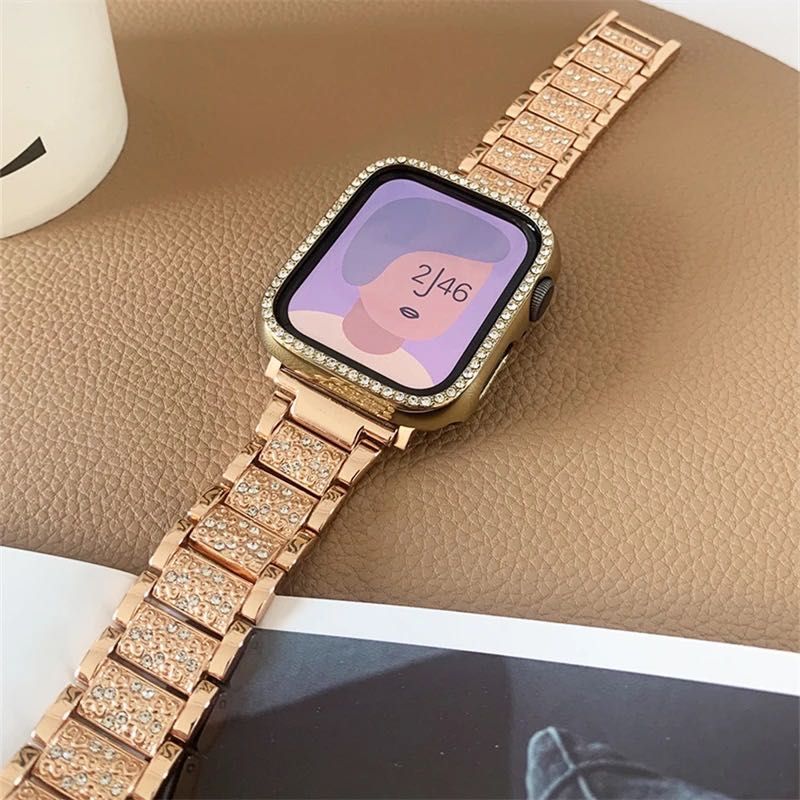 Метални каишки с камъчета за Apple Watch ULTRA/SE/11/10/9/8/7/6/5