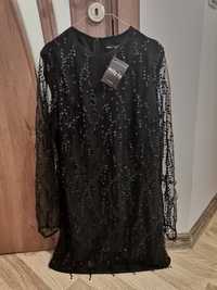 Черна рокля с пайети