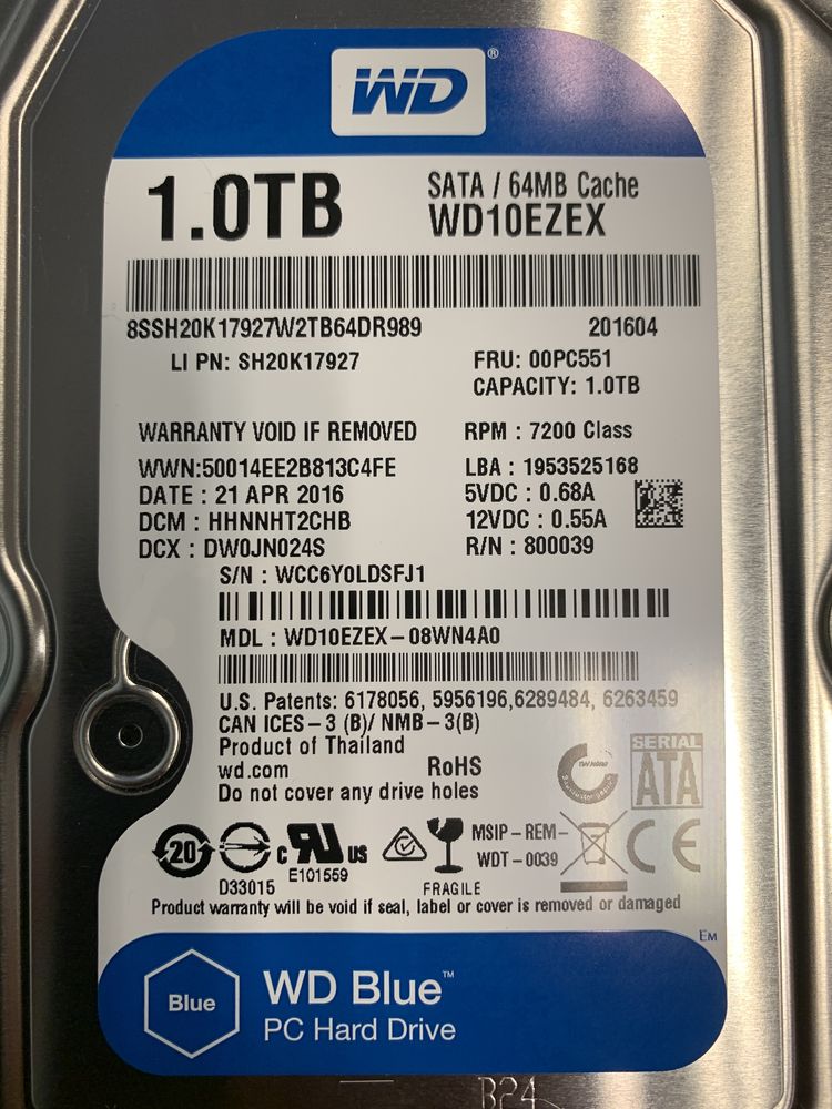 Хард диск HDD 1T 7200rpm