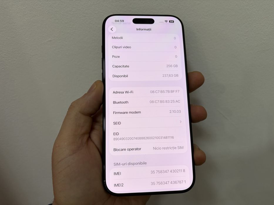 Iphone 16 Pro Max, 256 gb, Black Titanium