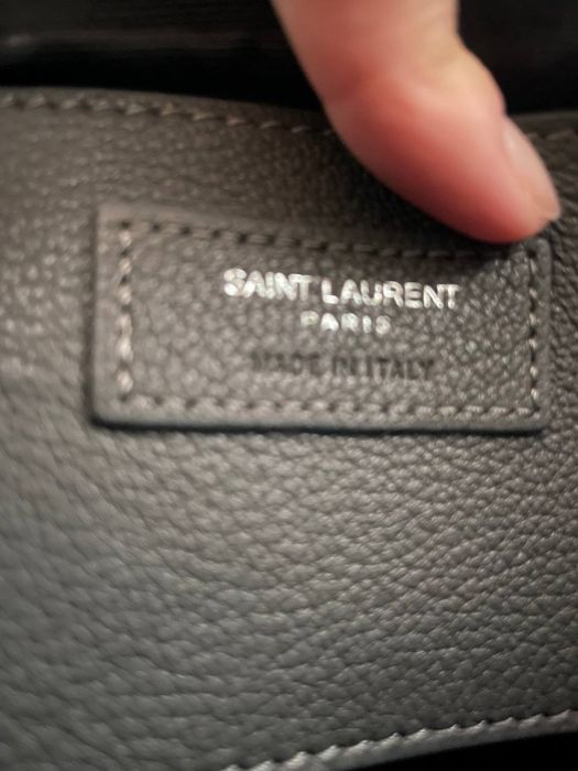 Тъмно сива чанта YSL