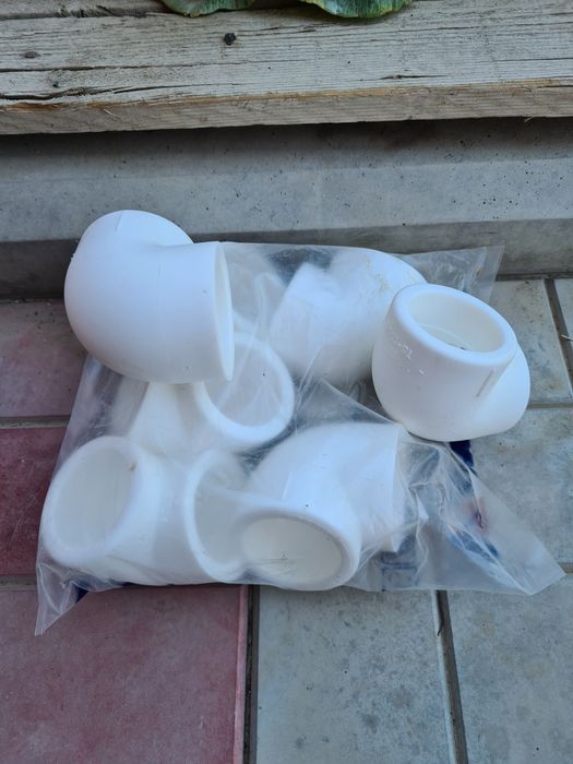 Отвод 90 градусов полипропиленновый, ду 50, 7 шт