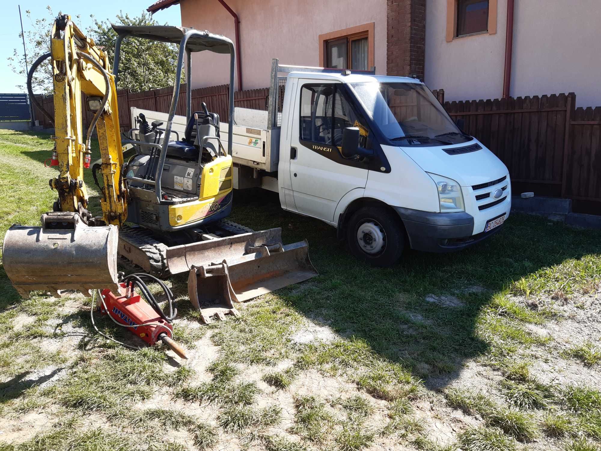 Prestări servicii cu mini excavator 1.7 t și 3,5 t basculantă