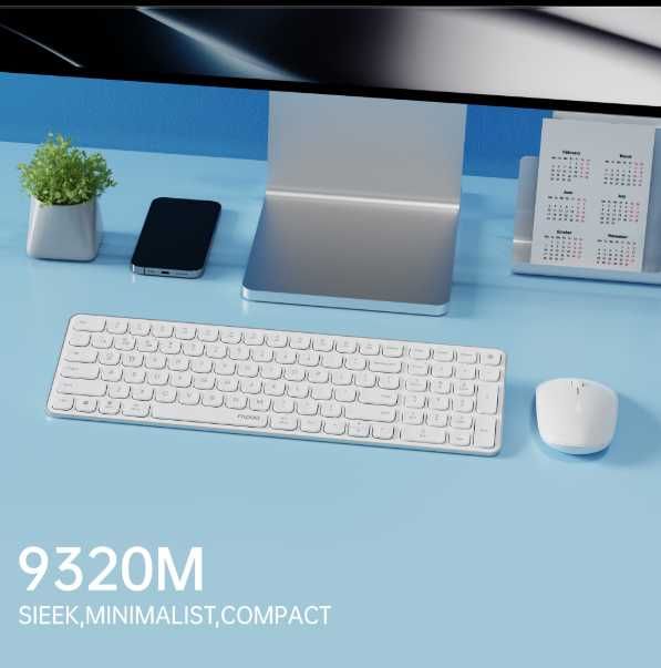 [НОВАЯ] Клавиатура & мышка RAPOO 9320M Black/White