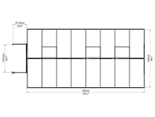 Оранжерия от поликарбонат Balance Green 2,44 x 4,87 м Palram - Canopia