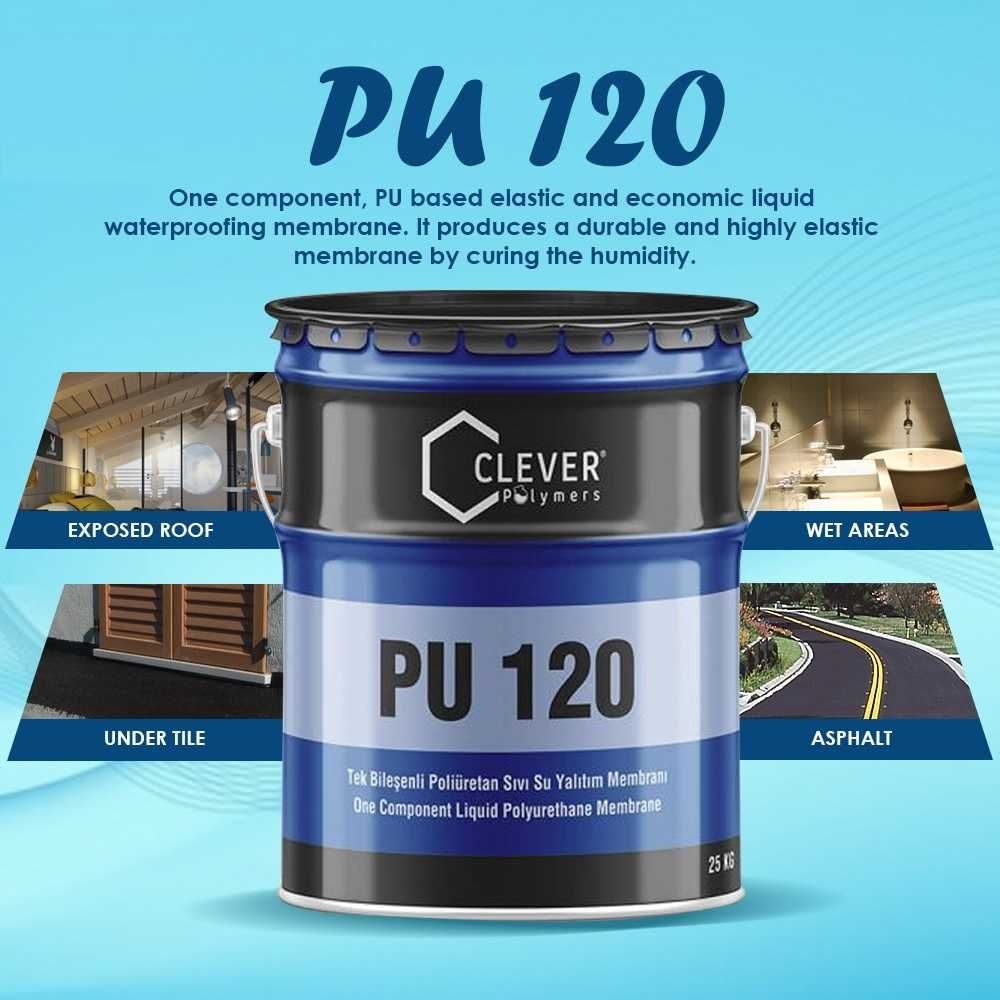 PU Base 120 Гидроизоляция Полиуретановая УФ-стойкая Clever Polymers
