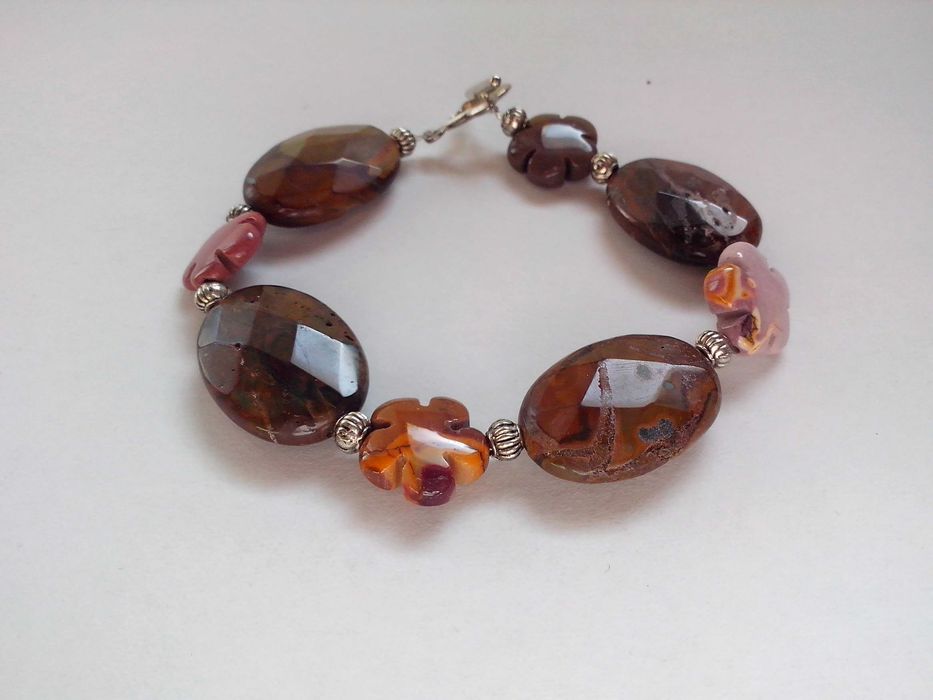 bratara chic pietre naturale,jasper mookait