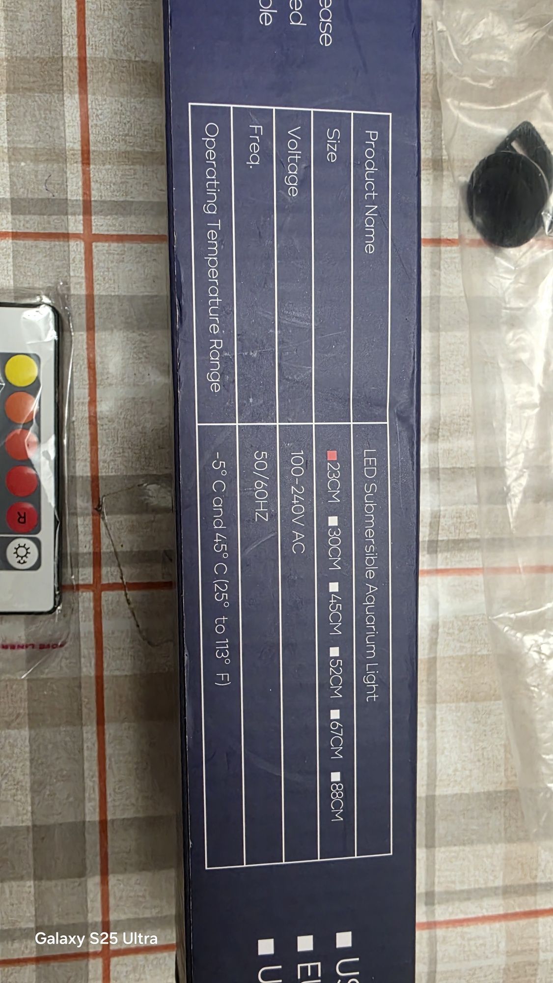 Осветление за аквариум, , LED, IP68, 23 см, черно