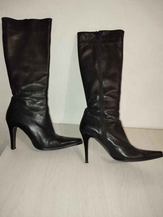 Итальянские кожаные сапоги