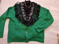 pulover tricotat, verde, M-XXL, superb