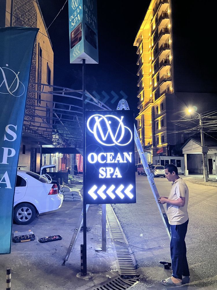 Reklama xizmati bukva baner arzon sifatli наружная реклама буква банер