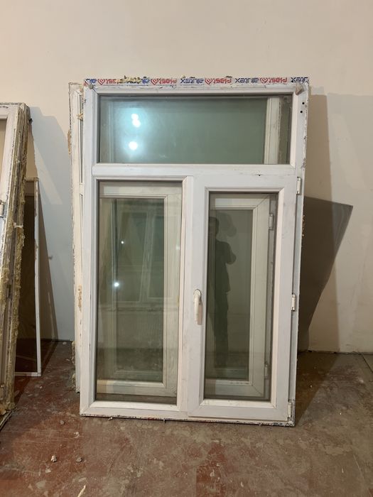 Пластиковые окна аква бу 11 штук размер 110*160