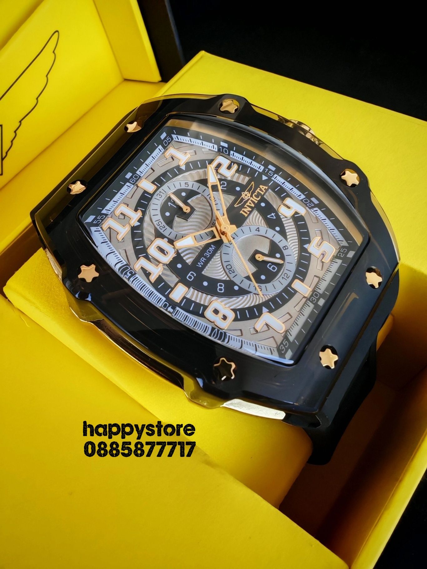 INVICTA Cyclone black 49 mm, Инвикта нов ръчен часовник