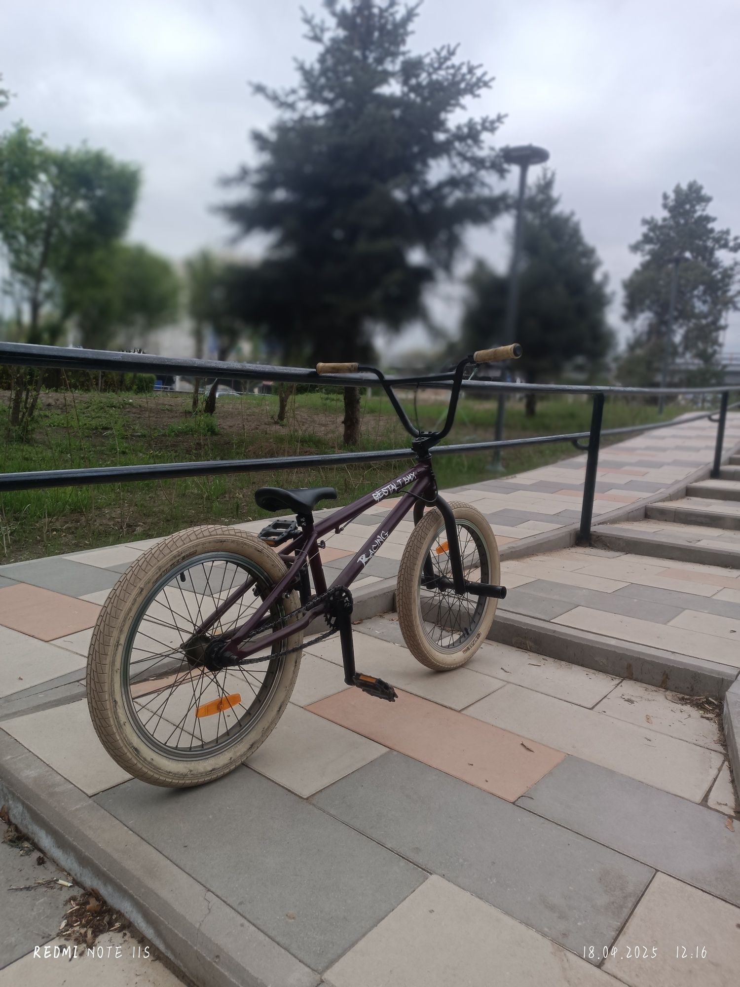 Bmx gestalt racing темно бордовый