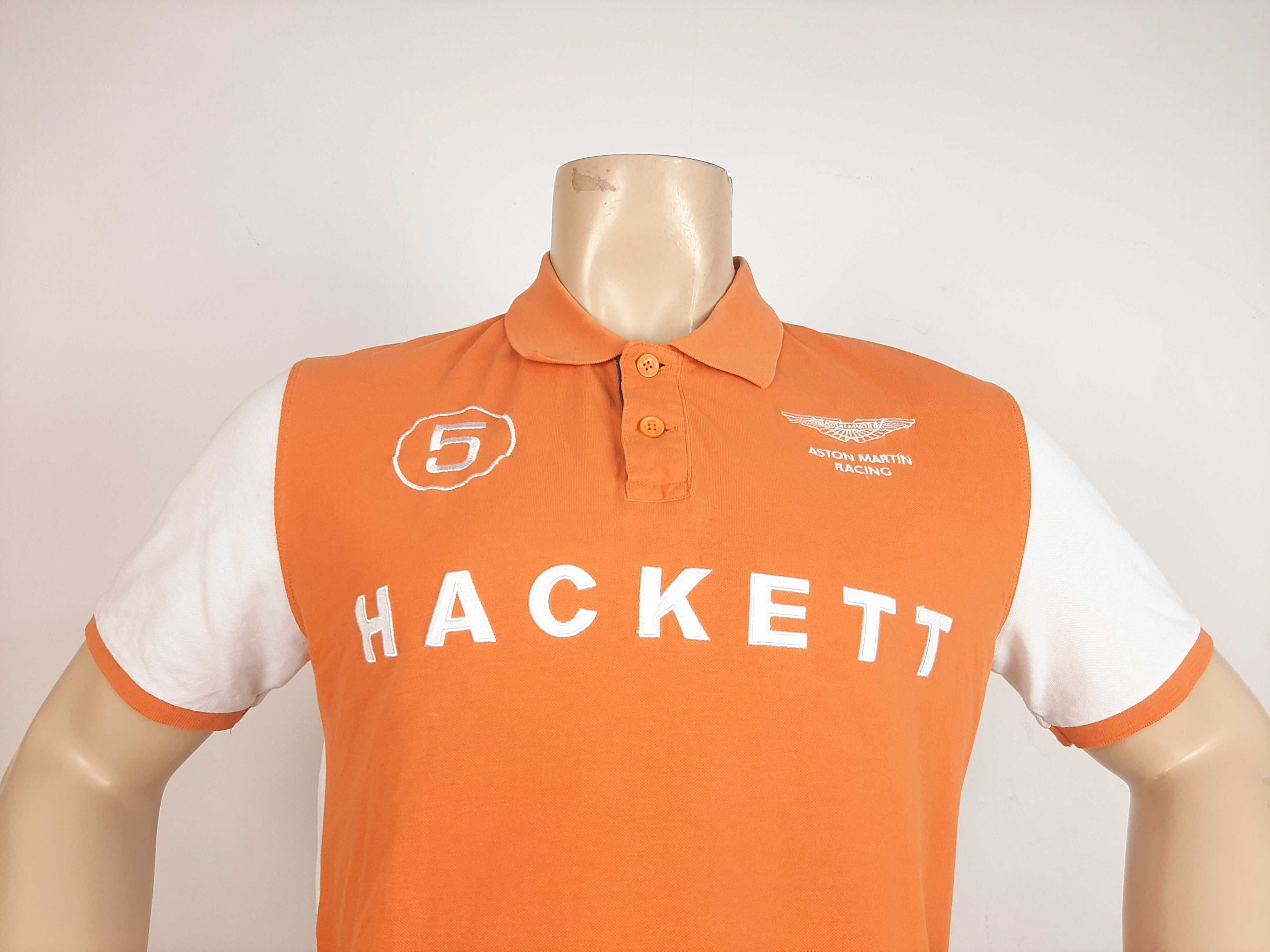 Hackett Aston Martin - Оригинална мъжка тениска с яка размер L