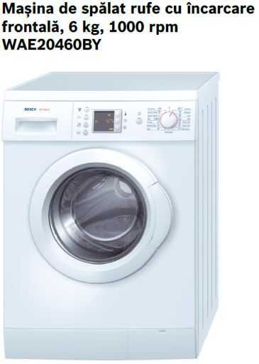 Masina spalat rufe incarcare frontala Bosch 6Kg 1000rpm - IMPECABILA !