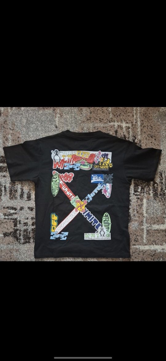 Tricou-Off White-Negru