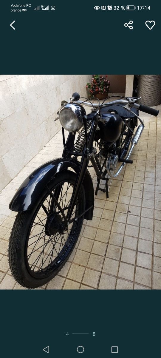 Vand / schimb motocicleta epoca vintage MZ cu atas Duna