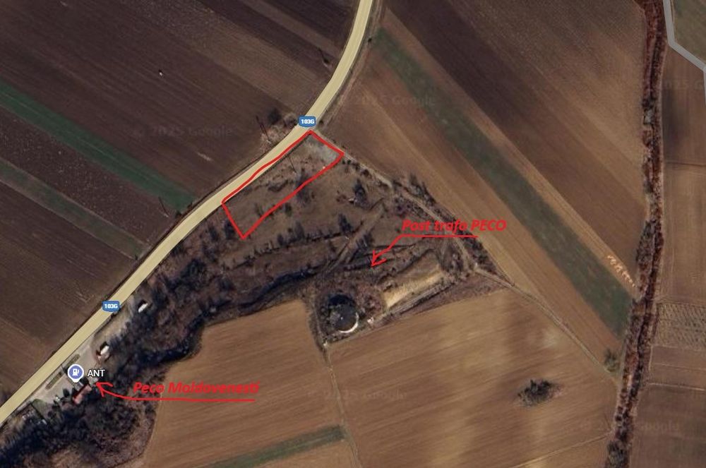 Teren de vânzare/închiriat la 11 km de Autostrada